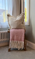 Cream Ruffle Linen Cushion